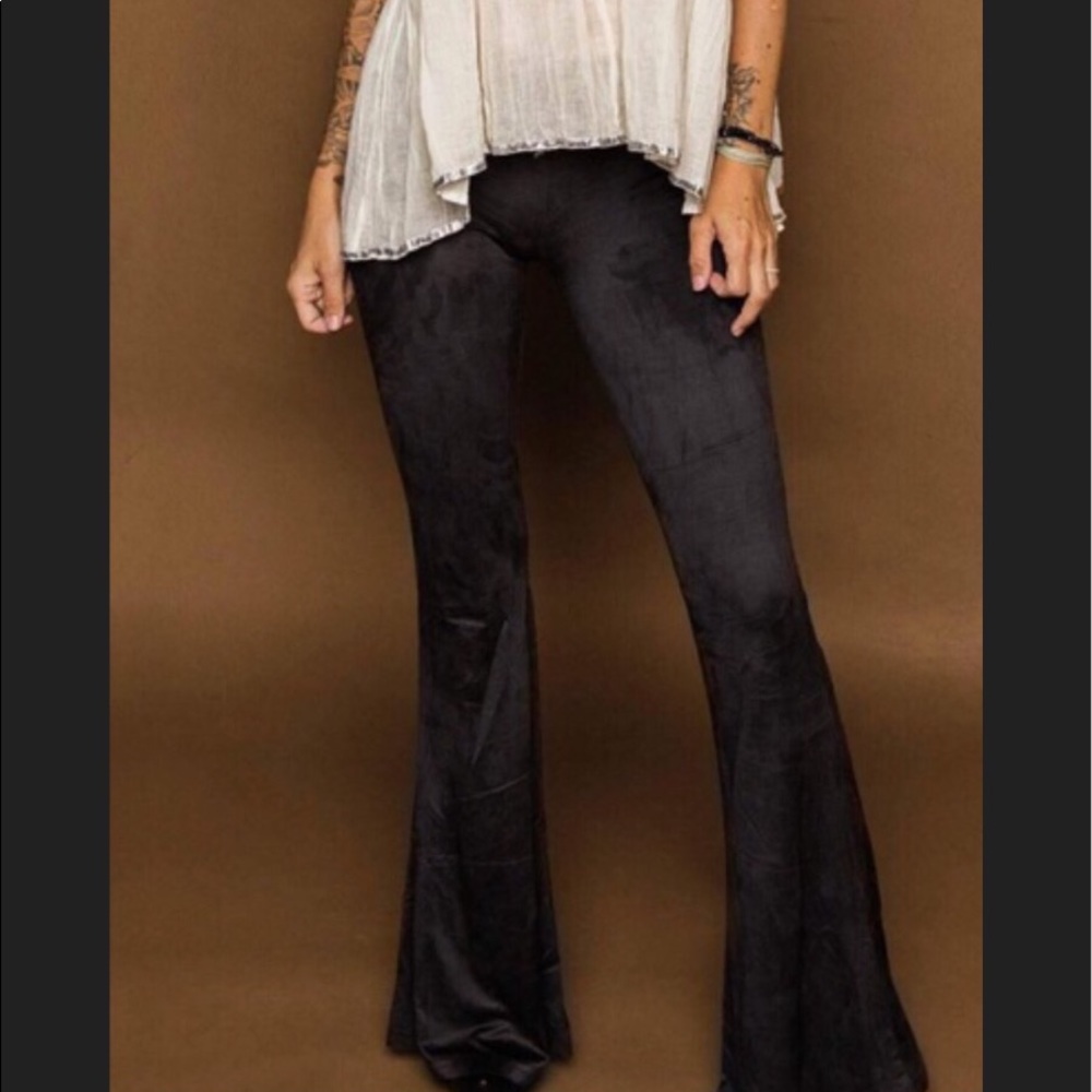 LIRA black suede bells